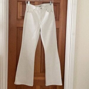 Just Black White Flare Wide Leg Jeans